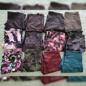 Old Navy Active Leggings LOT OF 12 Size M 7/8 PowerSoft PowerPress Pockets